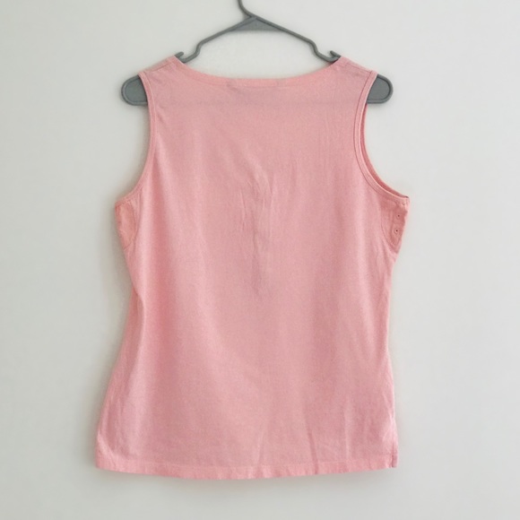 Tommy Hilfiger- Peachy Pink Tank Top Summer Shirt - Picture 3 of 7